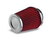 3 SHORT RAM COLD AIR INTAKE GAUZE 6 ROUND STRAIGHT RED RUBBER FILTER CLAMP
