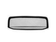 GLOSSY BLACK ABS MESHED FRONT UPPER BUMPER GRILL GUARD FOR 06 09 DODGE RAM