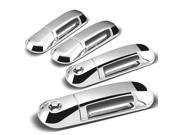 For 02 10 Ford Explorer 4DR 4pcs Exterior Door Handle Cover with Passenger Keyhole Chrome 03 04 05 06 07 08 09