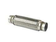 2.5 Inlet Stainless Steel Double Braided 9.125 Flex Pipe Connector 11.875 Overall Length