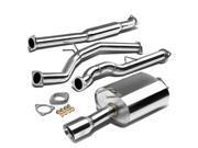 J2 Engineering CBE OS 064 Stainless Steel 3.5 Rolled Muffler Tip Catback Exhaust System for Honda Civic Coupe FG3