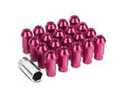 20 Piece M12 x 1.5 Extended Aluminum Alloy Wheel Lug Nuts Adapter Key Pink