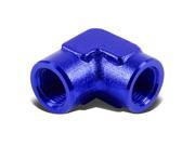FEMALE 1 8 27 NPT PIPING BLUE ANODIZED FINISH ALUMINUM 90? FITTING ADAPTER