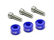 Pack of 3 J2 Engineering Aluminum Engine Ignition Distributor Metric Cup Washer Bolt Kit Blue Honda Acura