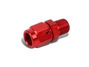 3 AN Female Flare to 1 8 NPT Male Aluminum Reducer B Nut Swivel Fitting Red