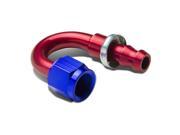 4AN 180 Degree Swivel Fuel Line Hose Push On Male Union Adapter With Reusable End