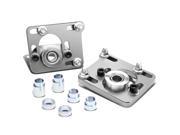 For 94 04 Ford Mustang 4th Gen SN 95 Adjustable Camber Caster Plates Coilover Alignment Kit Silver 98 99 00 01 02 03