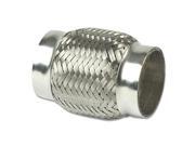 2.5 Inlet Stainless Steel Double Braided 2.375 Flex Pipe Connector 4.125 Overall Length