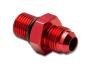 6AN Anodized T 6061 Aluminum Straight Red Oil Line Fitting Adapter M14 X 1.5 Thread Pitch