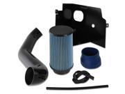 For 03 04 Dodge Ram 1500 4.7L V8 Black Cold Air Intake Pipe Heat Shield Blue Filter