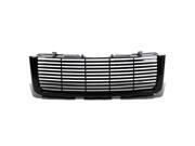 For 07 13 GMC Sierra GMT900 Glossy Black ABS Billet Style Front Upper Bumper Grille 08 09 10 11 12