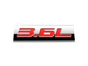 METAL EMBLEM CAR BUMPER TRUNK FENDER DECAL LOGO BADGE CHROME RED 3.6L 3.6 L