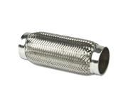 2.625 Inlet Stainless Steel Double Braided 6.125 Flex Pipe Connector 8 Overall Length