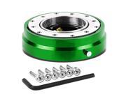 6 Hole Push Pin Style 1 Thick Steering Wheel Short Quick Release Hub Adapter Green
