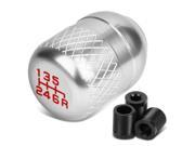 Universal 6 Speed Silver Anodized Aluminum Netted Racing Shift Knob