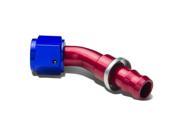 12AN 125 Degree Swivel Fuel Line Hose Push On Male Union Adapter With Reusable End