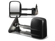 For 97 03 Ford F150 Pair of Black Textured Telescoping Manual Extenable Side Towing Mirrors 98 99 00 01 02