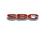 METAL BUMPER TRUNK GRILL EMBLEM DECAL STICKER BADGE RED FOR GM SBC SMALL BLOCK