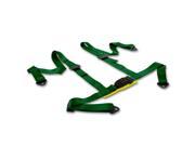 Universal Green Nylon 4 Point Racing Seat Belt Harness Buckle Pack of 1