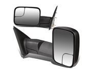 For 02 08 Ram 1500 2500 3500 Pair of Black Textured Telescoping Manual Foldable Side View Towing Mirror 05 06 07