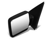 For 04 14 Ford F150 Black Powered Heated Signal Glass Manual Folding Side Towing Mirror Left 07 08 09 10 11 12 13
