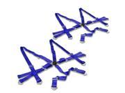 Universal 6 Point Racing Seat Belt Harness Camlock Buckle Pack of 2 Blue