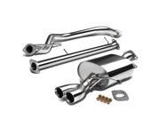 J2 Engineering Dual 2.75 Rolled Tip Catback Exhaust System For 11 16 Ford Fiesta Mark VI 12 13 14 15
