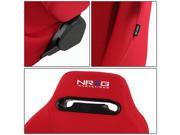 NRG TYPE R FULLY RECLINABLE RACING SEAT MOUNT SLIDER RAIL RED DRIVER LEFT SIDE