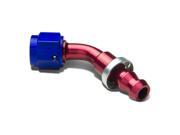 6AN 65 Degree Swivel Fuel Line Hose Push On Male Union Adapter With Reusable End