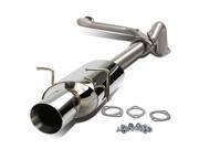 4 OVAL MUFFLER ROLLED TIP STAINLESS STEEL CATBACK EXHAUST FOR 05 07 CHEVY COBALT
