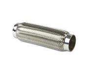 2.25 Inlet Stainless Steel Double Braided 8 Flex Pipe Connector 9.875 Overall Length