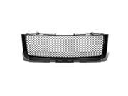 For 07 13 GMC Sierra GMT900 Glossy Black ABS Mesh Style Front Upper Bumper Grille 08 09 10 11 12