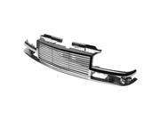 For 98 04 Chevy S 10 Blazer ABS Plastic Horizontal Front Bumper Grille Chrome GMT325 GMT330 99 00 01 02 03