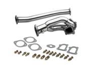 For 86 92 Toyota Supra Stainless Steel Twin Turbo Downpipe Dump Pipe Mark III 1JZ GTE 87 88 89 90 91