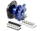 6 Hole Pull Ball Bearing Style 2 Thick Steering Wheel Short Quick Release Hub Adapter Blue
