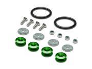 Pack of 4 J2 Engineering Aluminum Front Rear Trunk Bumper Quick Release Fastener Hatch Kit Green