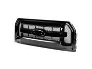 For 15 16 Ford F150 Glossy Black OE Style Mesh Front Upper Bumper Grille