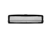 BLACK ABS HONEYCOMB MESHED FRONT UPPER BUMPER GRILL GUARD FOR 94 02 DODGE RAM