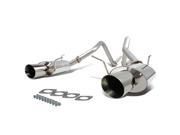 4 ROLLED MUFFLER TIP STAINLESS CATBACK EXHAUST FOR 11 14 FORD MUSTANG 3.7 V6