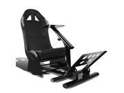 Racing Seat Driving Simulator Cockpit Adjustable Gaming Chair Steering Wheel Pedal Gear Shifter Mount Green