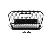 For 12 16 Audi A6 Quattro S6 C7 4G Glossy Black ABS Honeycomb RS Style Front Bumper Grill 13 14 15