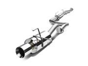 For 96 00 Honda Civic EJ6 3DR Stainless Steel 4 Rolled Muffler Tip Catback Exhaust System 97 98 99