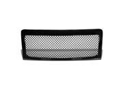 For 09 14 Ford F150 12th Gen Lobo Glossy Black ABS Mesh Style Front Upper Bumper Grille 10 11 12 13
