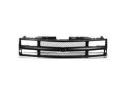 FRONT BUMPER BLACK ABS MESHED GRILLE FRAME FOR 94 00 CHEVY C10 C K TAHOE BLAZER
