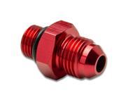 6AN Anodized T 6061 Aluminum Straight Red Oil Line Fitting Adapter M12 X 1.25 Thread Pitch