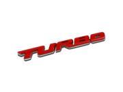 3D Letter Metal Emblem Turbo Badge Gloss Red