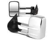 For 97 04 Ford F150 Pair of Chrome Textured Telescoping Manual Extenable Side Towing Mirrors 98 99 00 01 02 03