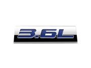 METAL EMBLEM CAR BUMPER TRUNK FENDER DECAL LOGO BADGE CHROME BLUE 3.6L 3.6 L