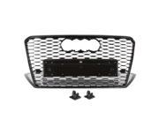 For 12 14 Audi A7 Quattro S7 MLB Glossy Black ABS Honeycomb RS Style Front Bumper Grill 13