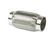 2.5 Inlet Stainless Steel Double Braided 4.25 Flex Pipe Connector 6 Overall Length